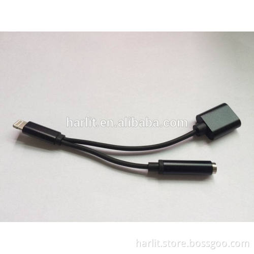 Upgraded Original Chip 2 in 1 Audio Charge Adapter For iPhone 7 IOS 10.3 Splitter Charge Cable